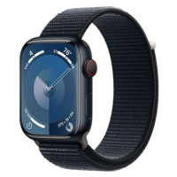 Apple Watch Series 9 45mm Cellular Temně inkoustový hliník s temně inkoustovým provlékacím řemín