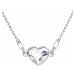 Stříbrný náhrdelník s krystalem Swarovski bílé srdce 32061.1