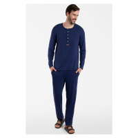 Pánské pyžamo Italian Fashion Amigo - viskóza Tmavě modrá