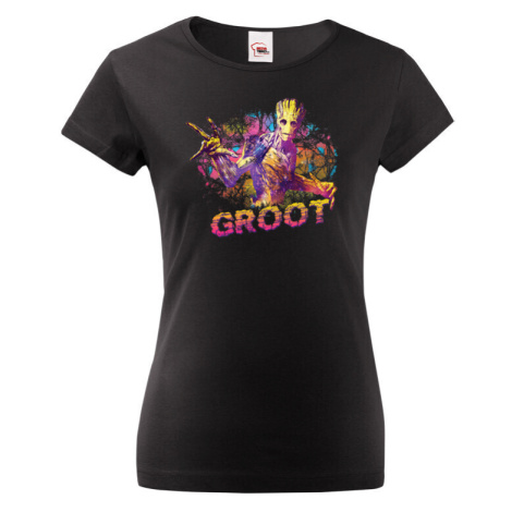 Dámské tričko s potiskem Groot - ideální dárek pro fanoušky Marvel BezvaTriko