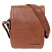 Sendi Design Pánská kožená taška přes rameno PAULO koňak - SLEVA - flíček pod klopou