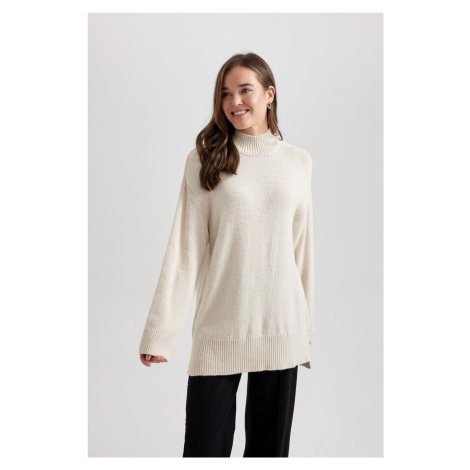 DEFACTO Regular Fit High Collar Basic Sweater Tunic