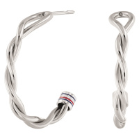 Tommy Hilfiger Kroucené ocelové náušnice kruhy Twist 2780686