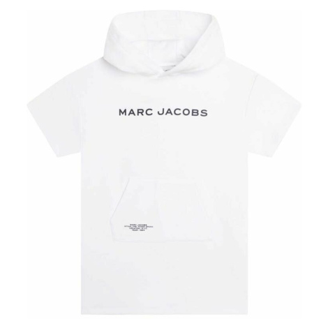 Dětské bavlněné šaty Marc Jacobs bílá barva, mini