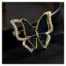Éternelle Luxusní brož se zirkony Crystal Butterfly Gold - motýl B7157-LXT0537B Zlatá