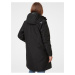 Černý dámský zimní kabát s kapucí HELLY HANSEN