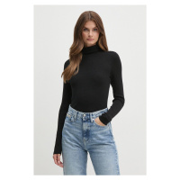 Svetr Calvin Klein Jeans dámský, černá barva, lehký, s golfem, J20J224225