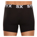 5PACK pánské boxerky Styx long sportovní guma černé (5U960)