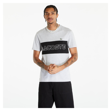 LACOSTE Men's T-shirt Silver Chine/ Black