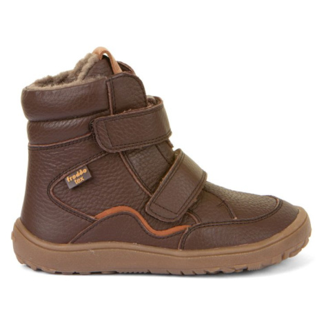 FRODDO VYŠŠÍ KOŽENÉ BOTY WAVE Zimní Brown | Dětské zimní zateplené barefoot boty