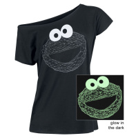 Sesame Street Cookie Glow Dámské tričko černá