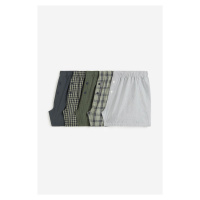 H & M - Balení: 5 boxerek z tkané bavlny - zelená