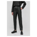 Kožené kalhoty Notes du Nord Tazz dámské, černá barva, jednoduché, high waist