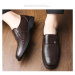 Pánské kožené boty k obleku business polobotky