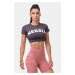 Nebbia Sporty HERO crop top s krátkým rukávem 584 , S, hnědá