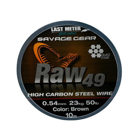 Savage Gear Raw49 0,54mm 23kg 50lb 10m Uncoated Brown
