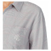Ralph Lauren dlouhá košile šedá ILN31738 kostka - Šedá