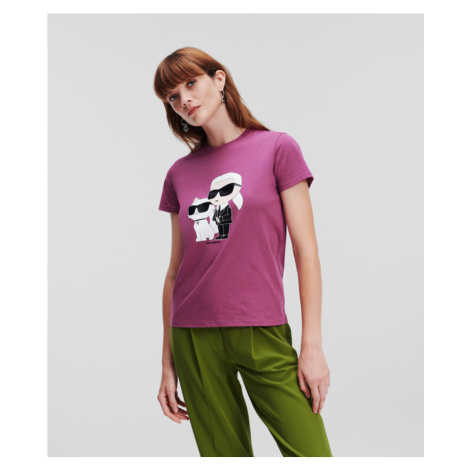 Tričko karl lagerfeld ikonik 2.0 t-shirt fialová