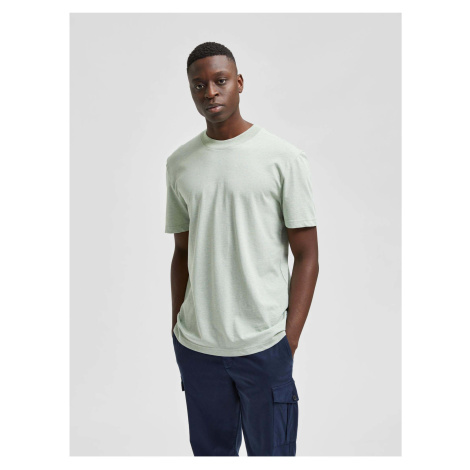 Světle zelené basic tričko Selected Homme Colman