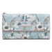 Miss Lulu dámská peněženka s potiskem květin - modrá