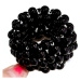 Camerazar Elastická perleťová gumička do vlasů pro drdol, bílá/černá/zlatá, 4 cm x 2,5 cm