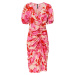 Bonprix RAINBOW šaty s řasením Barva: Růžová, Mezinárodní