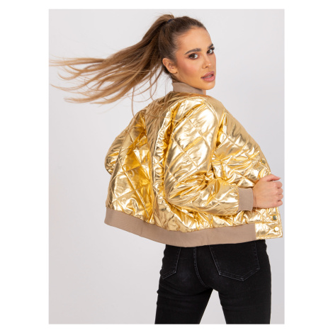 Dámská prošívaná bunda EM-KR-616.29 ex moda Barva: Zlatá