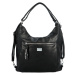 Stylový dámský koženkový kabelko-batoh Stafania,  černý