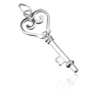 Přívěsek ze stříbra 925 - srdcový klíček