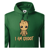 Pánská  mikina Groot z filmu Strážci galaxie - Já jsem Groot na mikině