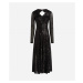 Šaty karl lagerfeld sequin maxi evening dress černá
