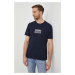 Bavlněné tričko Tommy Hilfiger tmavomodrá barva, s potiskem, MW0MW34391