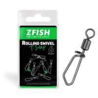 Zfish Obratlík s karabinkou Rolling swivel with T Snap 10ks - vel.12/19kg