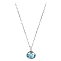 Silver Cat Něžný náhrdelník s modrým krystalem SC262 (řetízek, přívěsek)