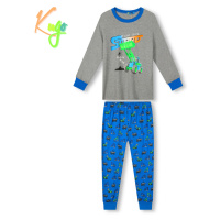 Chlapecké pyžamo - KUGO MP3778, šedá / modrá Barva: Šedá