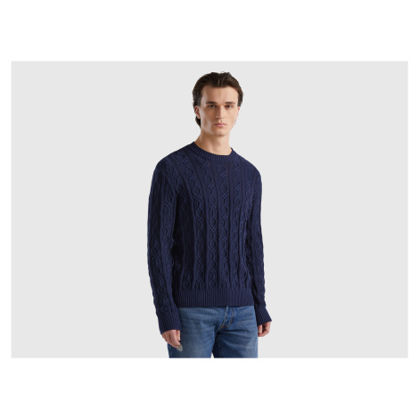 Benetton, Monogram Sweater In 100% Cotton United Colors of Benetton