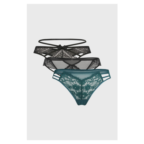 3PACK Tanga kalhotek Sara Hunkemöller Hunkemoller