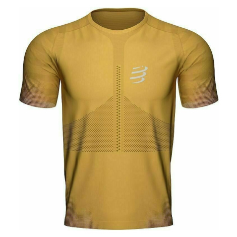 Compressport Racing T-Shirt Honey Gold Běžecké tričko s krátkým rukávem