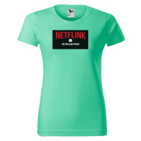 DOBRÝ TRIKO Vtipné dámské tričko NETFLINK Barva: Mátová