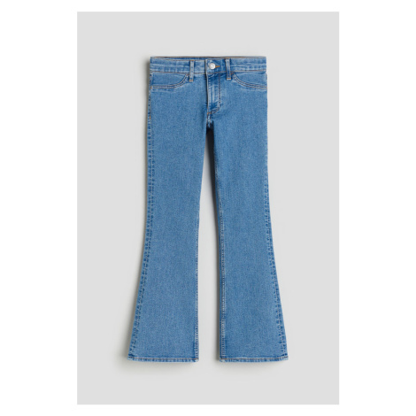 H & M - Flared Leg Low Jeans - modrá H&M