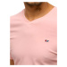 Růžové RX4466 pánské jednobarevné tričko