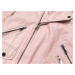 Dámská bunda ramoneska v pudrově růžové barvě (BN-20025-53)