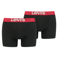 Levi's® MEN SOLID BASIC BOXER 2P Pánské boxerky, černá, velikost