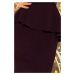 Elegantní černé dámské midi šaty s volánkem model 6332290 - numoco
