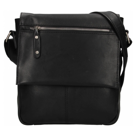 Pánská kožená taška přes rameno Ashwood Lion - černá Ashwood Leather
