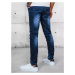 Tmavě modré pánské džínové kalhoty Denim vzor