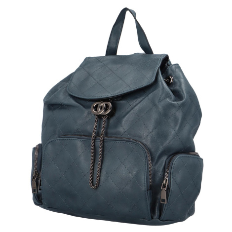 Dámský koženkový batoh Pearl, modrá Maria C.