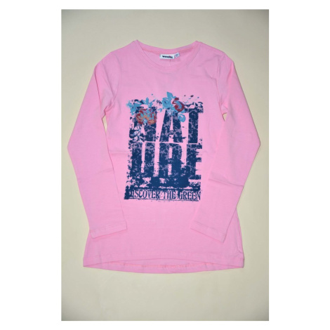 tričko dívčí s dlouhým rukávem, Wendee, ozfb39222-1, růžová - | 3roky