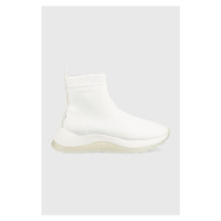 Sneakers boty Calvin Klein 2 Piece Sole Sock Boot bílá barva