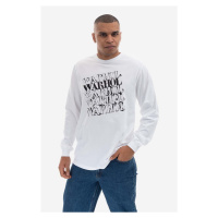 Bavlněné tričko s dlouhým rukávem Maharishi Andy Warhol Airborne L/S T-shirt 9923 WHITE bílá bar